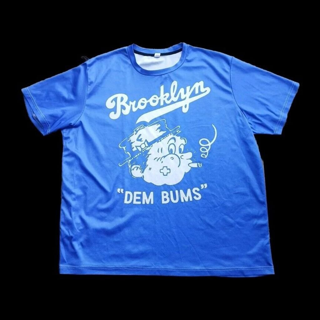 Vintage BROOKLYN Baseball Minor League 1951 Dem Bums Jersey 3XL Short Sleeved