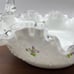 Vintage Fenton Basket Violets in the Snow Spanish Lace Silver Crest Signed