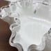 Vintage Fenton Basket Violets in the Snow Spanish Lace Silver Crest Signed