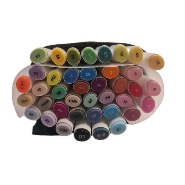 Ohuhu Dual Tip Alcohol Markers 40 Colors Art Set Pro Illustration Comic Oahu