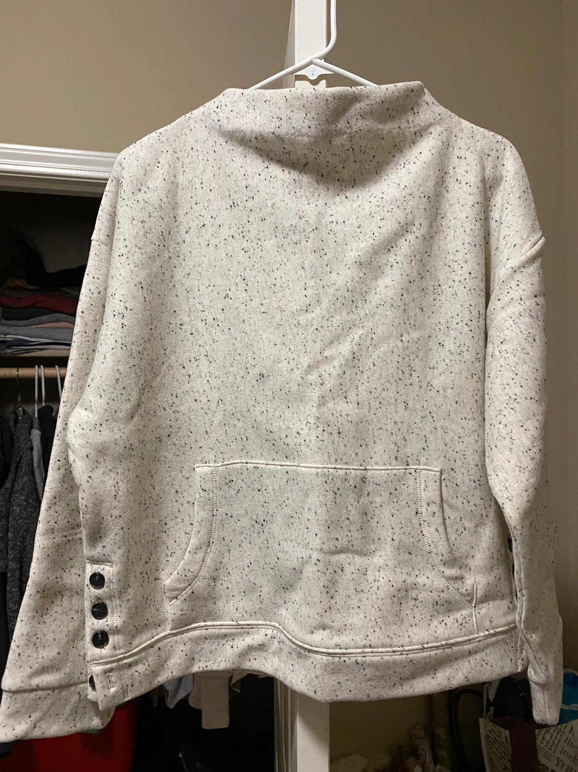 Madewell Donegal Mockneck Side Button Sweatshirt