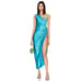 Revolve Greek Goddess Baobab Swim Coverup One Shoulder Nikka Dress Blue Size XS