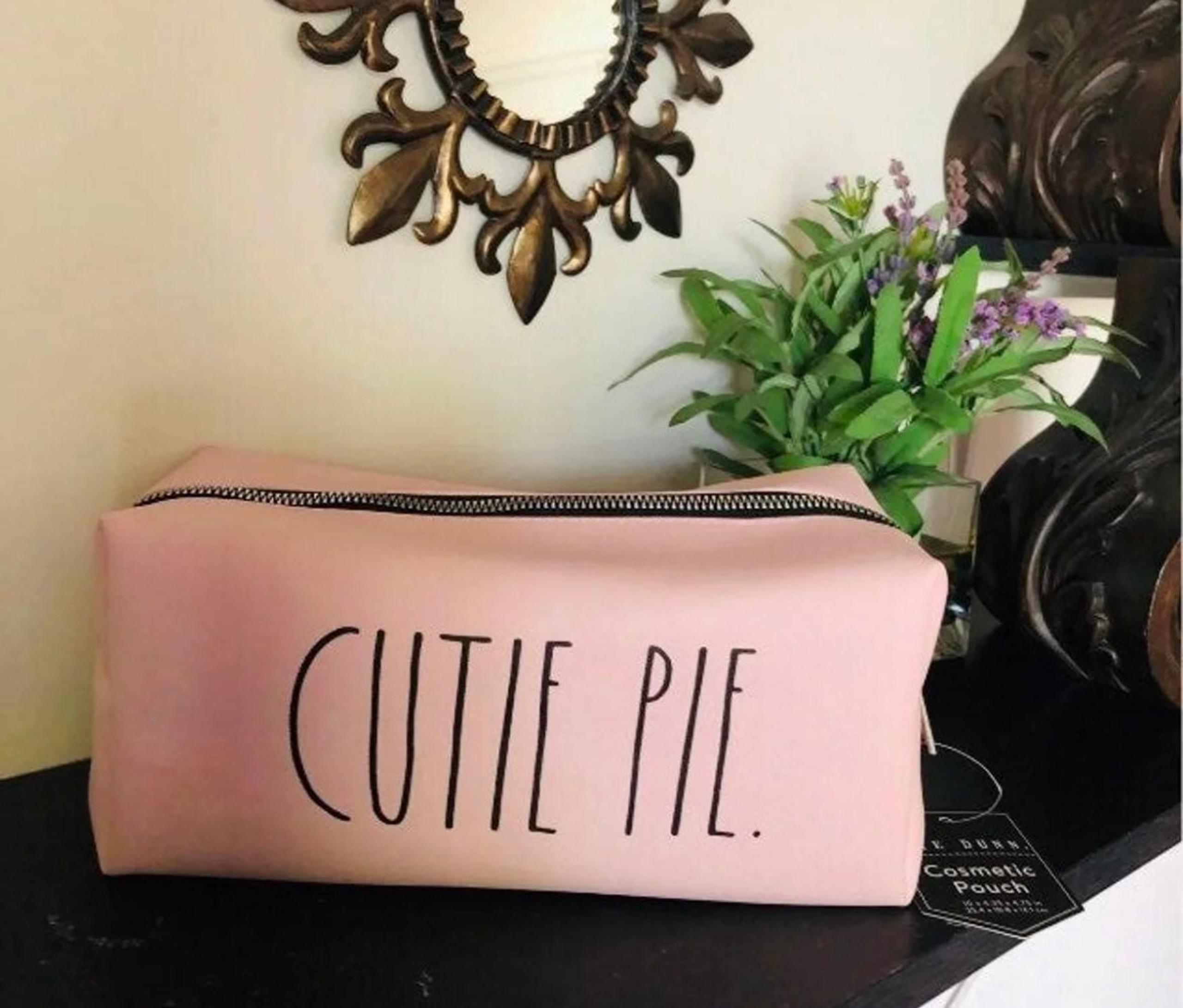 Rae Dunn "Cutie Pie" cosmetic bag