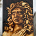 Mythology Wood Burning Fantasy Art Original Medusa Unique Ooak Unique Drawing