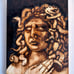 Mythology Wood Burning Fantasy Art Original Medusa Unique Ooak Unique Drawing