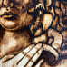 Mythology Wood Burning Fantasy Art Original Medusa Unique Ooak Unique Drawing