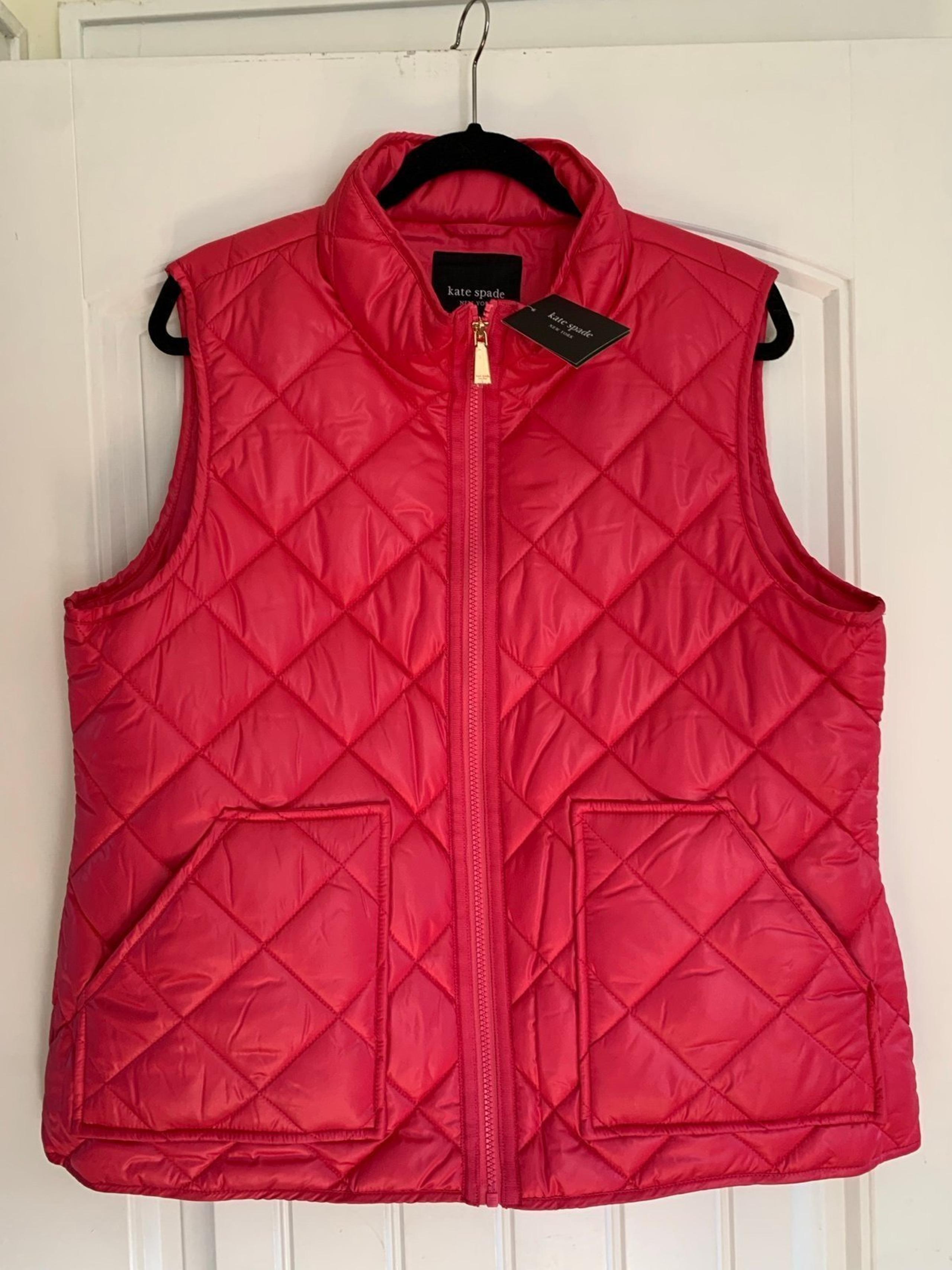 NWT Kate Spade Pink Quilted Vest XL Extra Large $208
