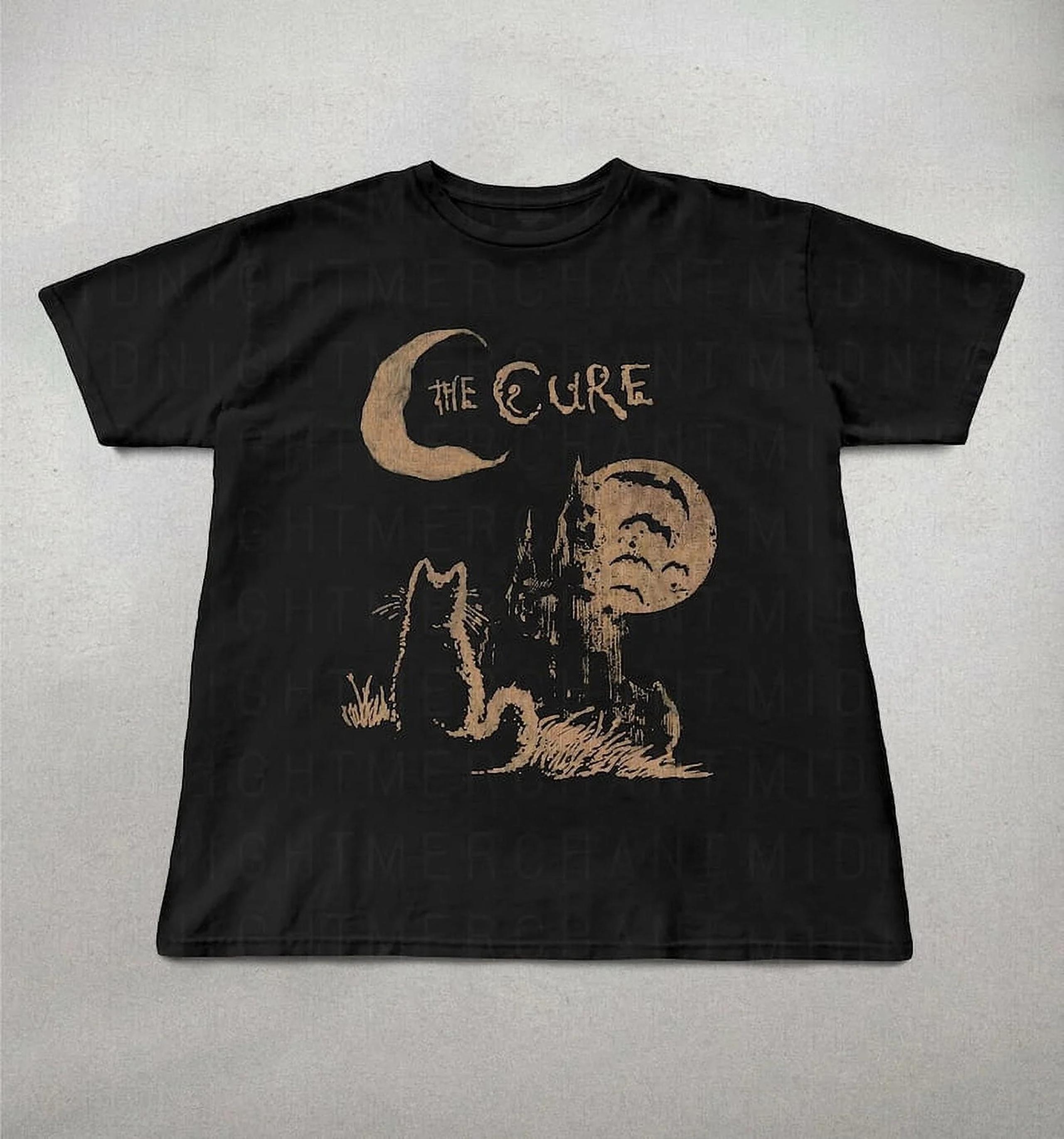 The Cure Cat Moon T-Shirt, Same Day Free Shipping!!