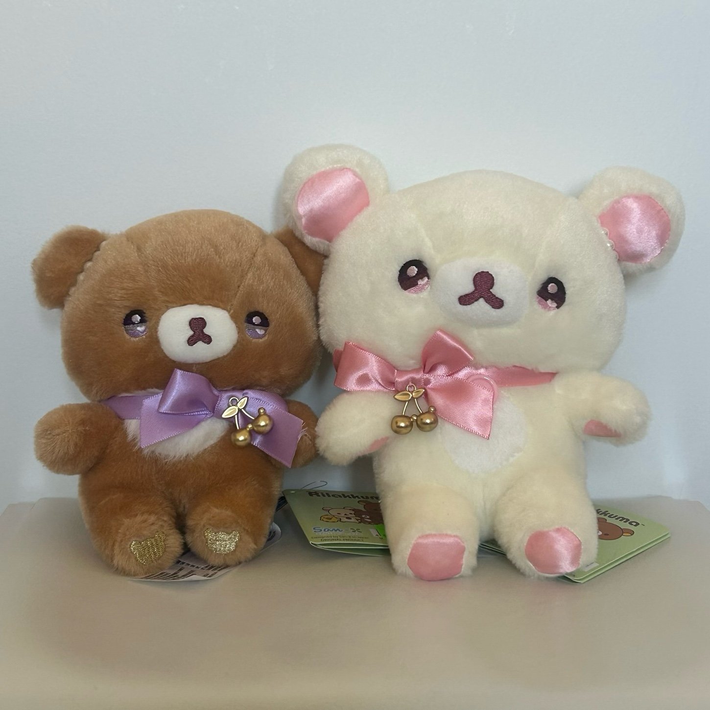 Koguma and Korilakkuma cherry jewel plush bundle