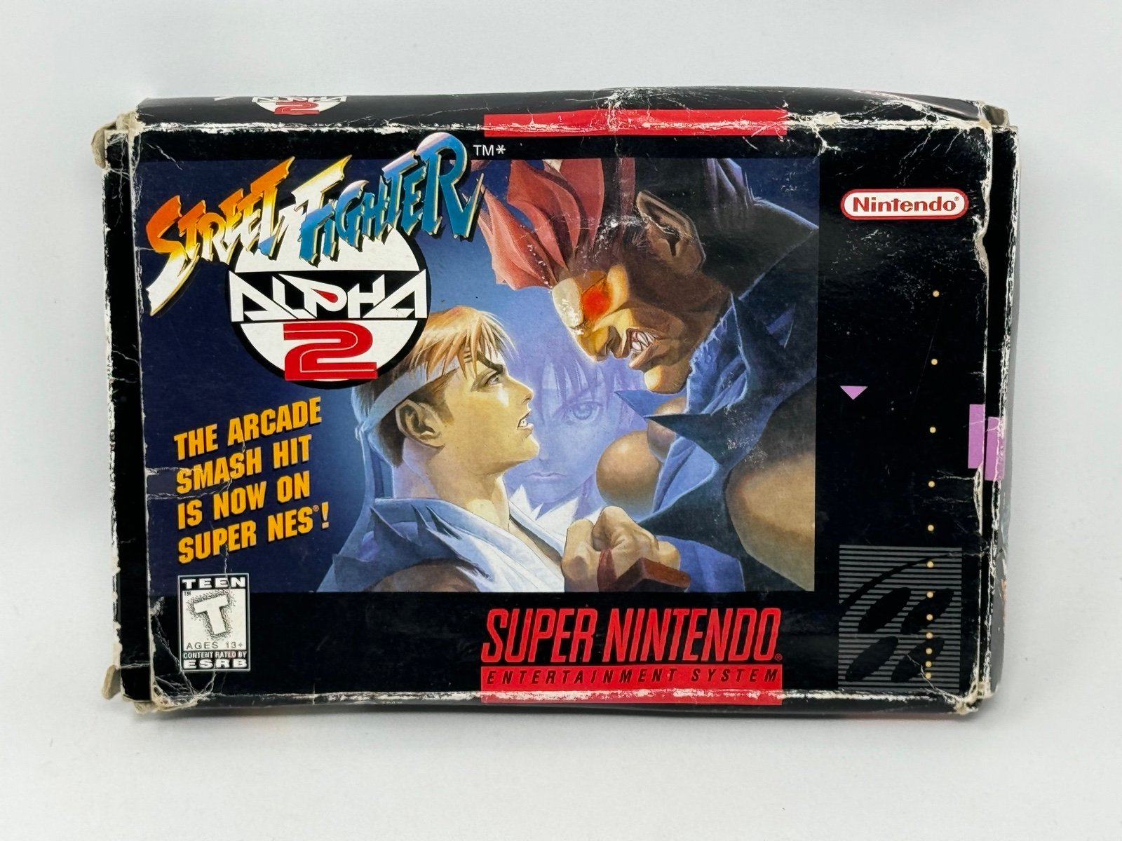 Street Fighter Alpha 2 (Super Nintendo SNES) Game Box Only Rough Shape