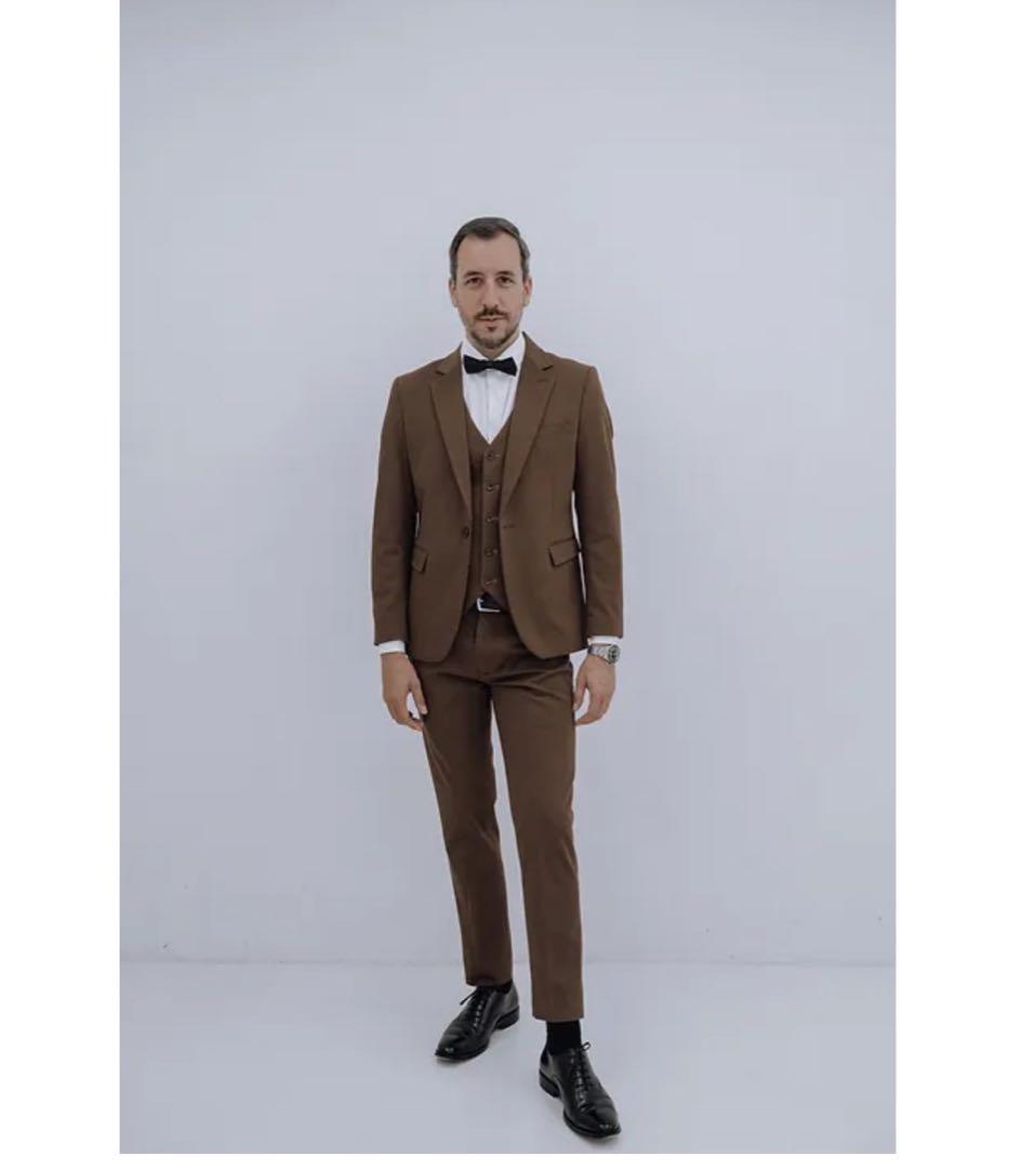 Brown Tuxedo/Suit with Confetti