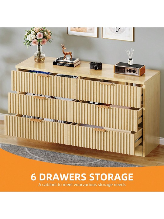 6 Drawer Dresser Chest Of Drawers Storage Capacity