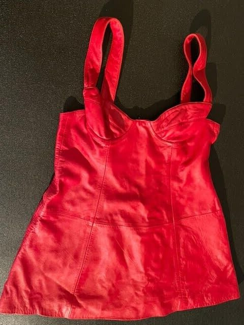 Lot of 3 Custom Made Leather Mini Dresses - Size XL, Flawless Condition.