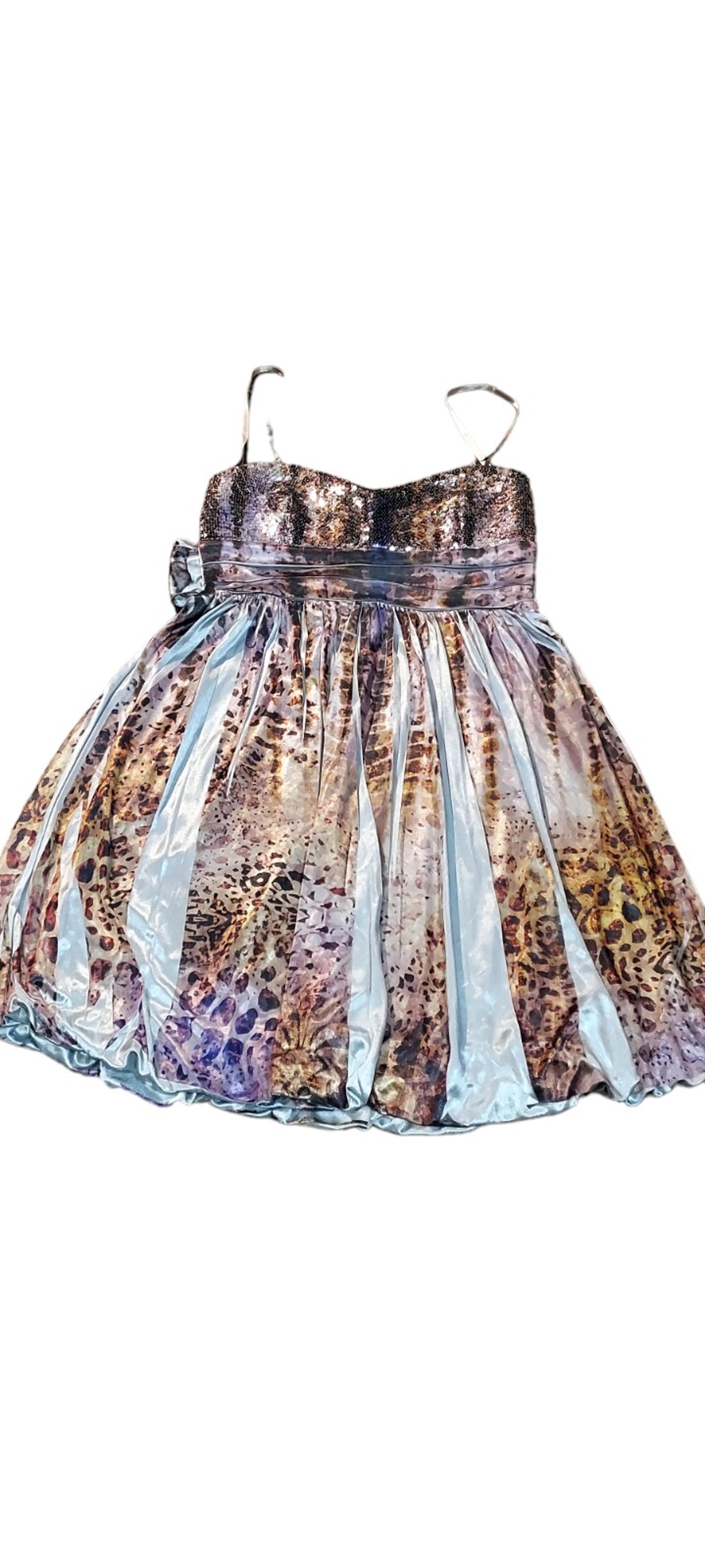 La Belle S Top Short Halter Dress Mini Sequin Metallic Sparkly Multicolor Shirt