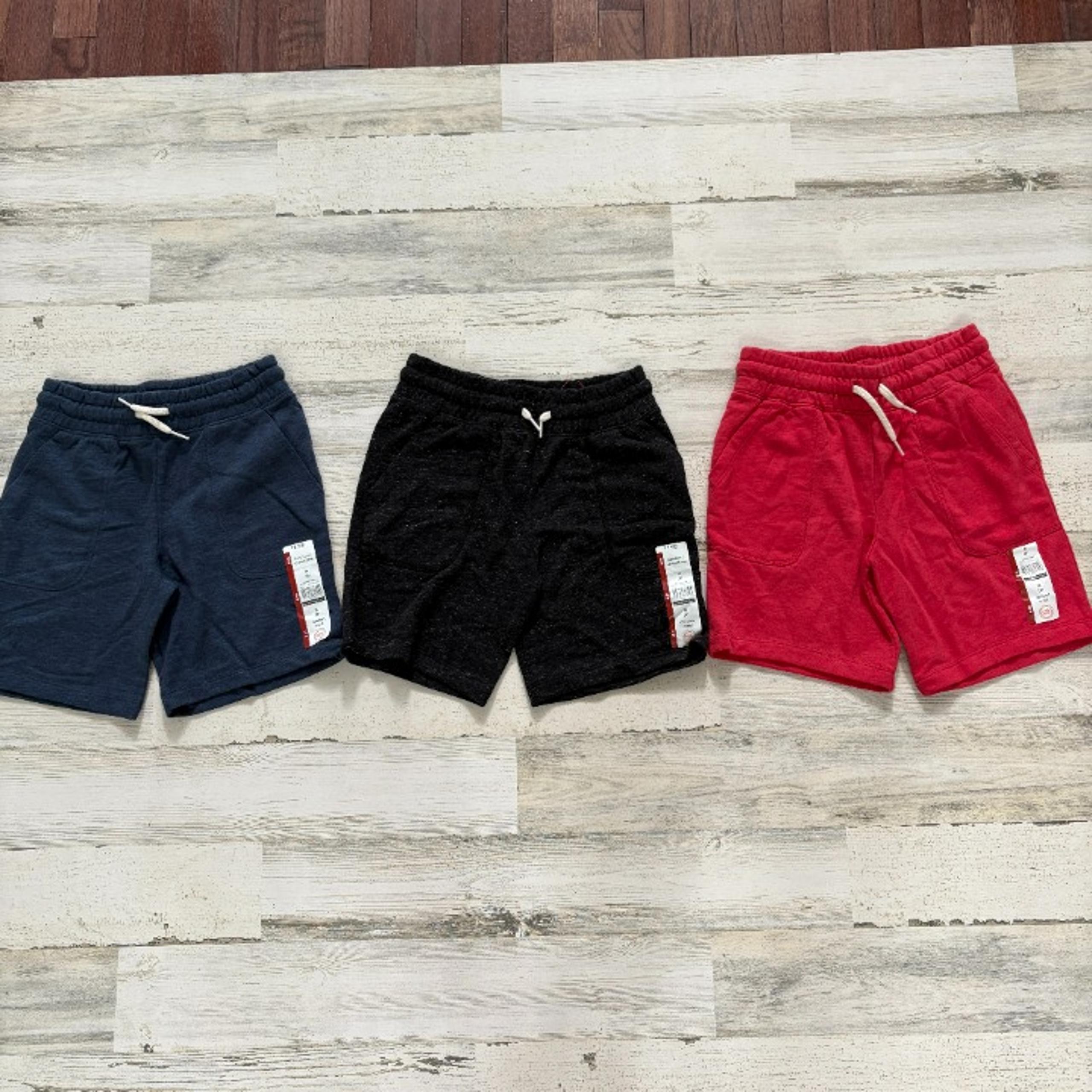 NWT wonder nation Boys Size 8 Pull On Shorts Bundle Blue/Red/Black