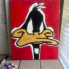 Daffy Duck painting