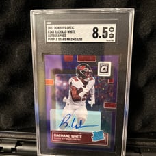 2022 Donruss Optic Rachaad White Autograph Purple Stars Prizm /50