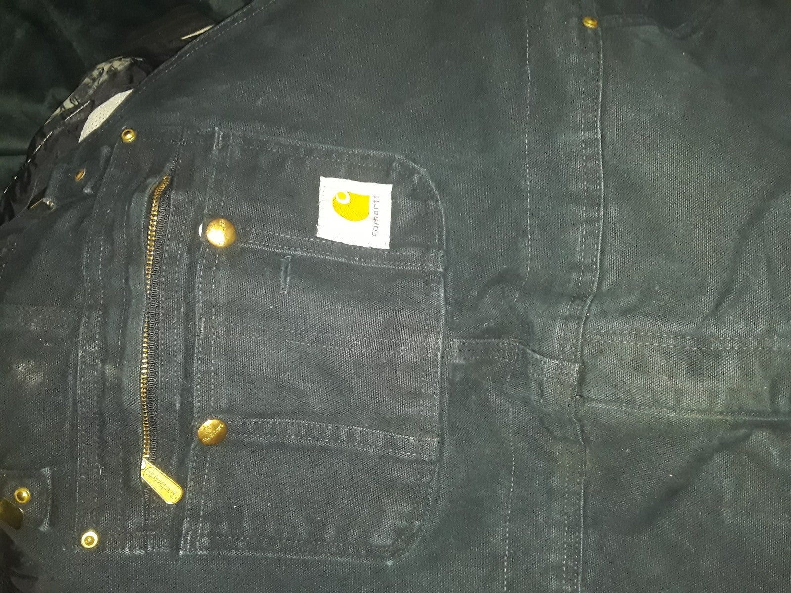 46x32 Carhart Lined Snap To Thigh Coveralls
