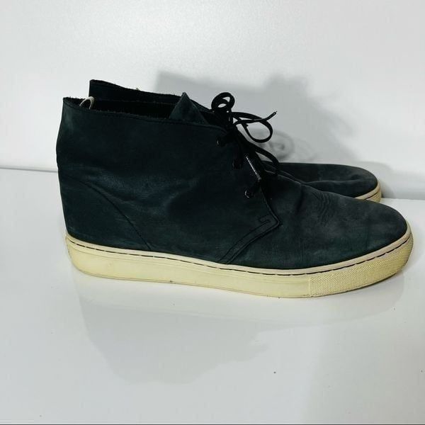 ALIFE Chuck Shepard Black Butter Soft Leather High Top Sneakers