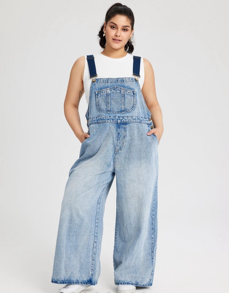 Cider Wide Leg Overalls 4X