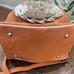 L’ artigiano Sorrentino Italian Leather Bucket Crossbody Pumpkin Orange bag