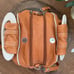 L’ artigiano Sorrentino Italian Leather Bucket Crossbody Pumpkin Orange bag
