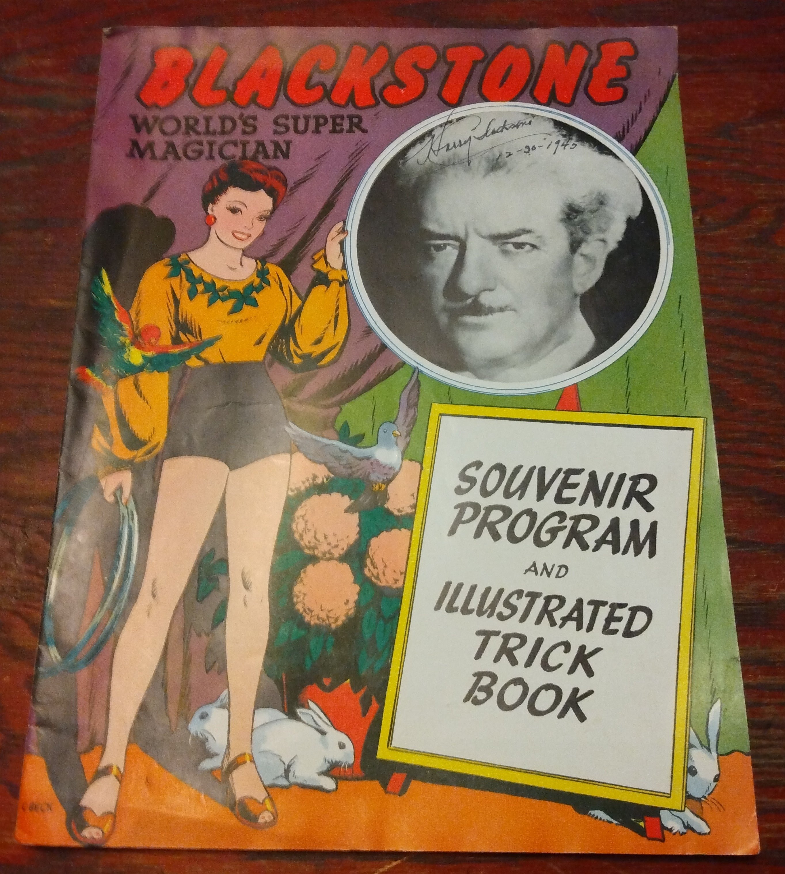 Vintage Harry Blackstone Autographed Program