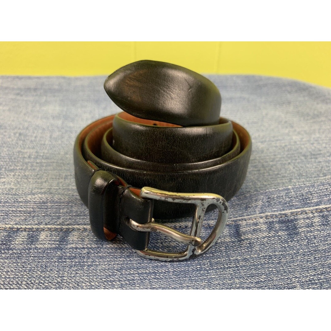 POLO RALPH LAUREN Vintage Men’s Belt Italian Leather Black Size 36