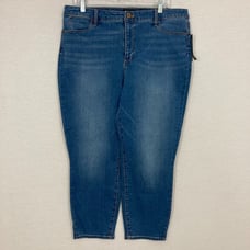 New Talbots Medium Wash Stretch Slimming Jegging Crop Jeans size 16