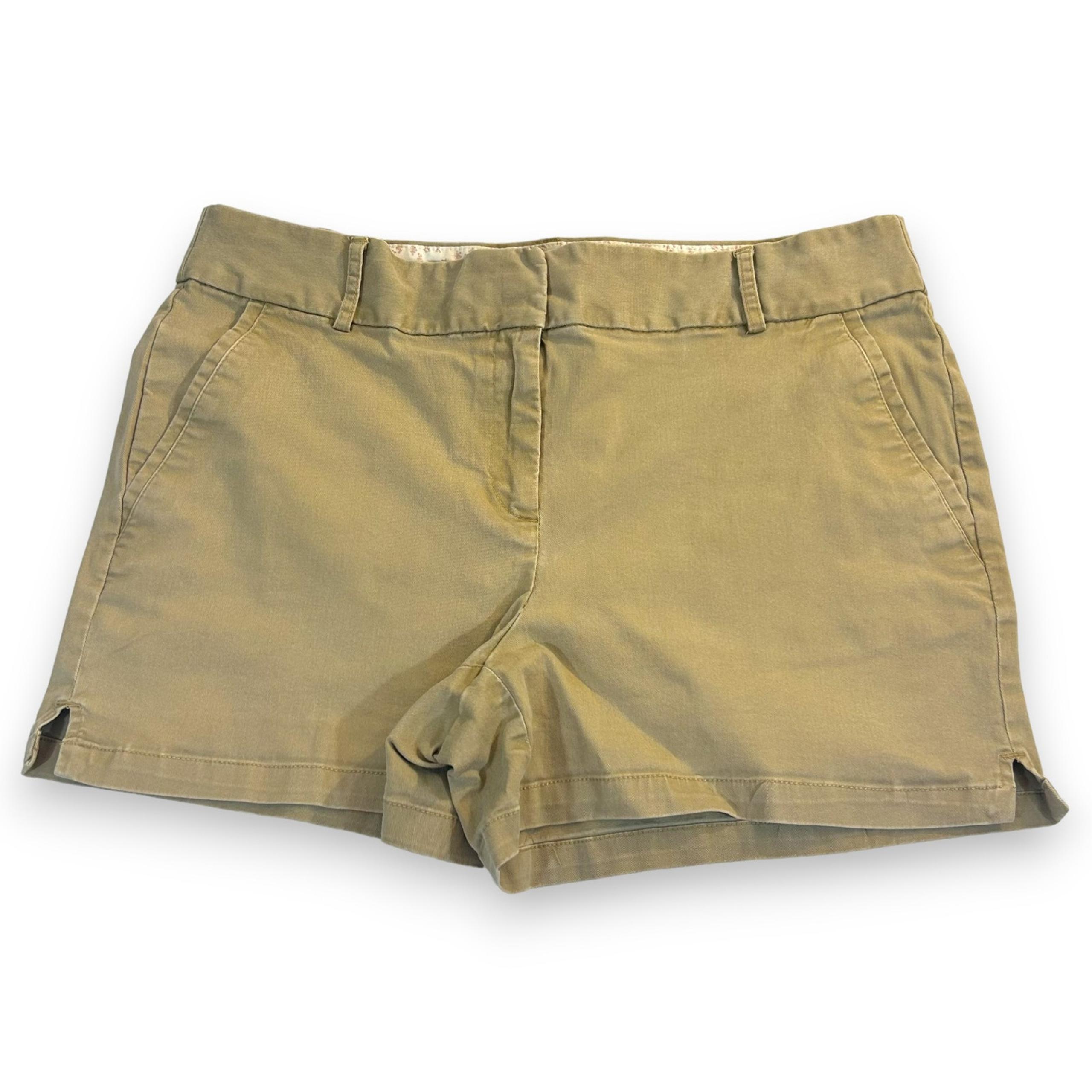 Loft Womens 10 The Riviera Short Khaki Canvas Cotton Blend Midrise 5" Inseam