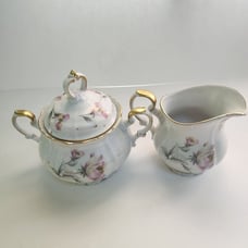 Edelstein Bavaria Maria Theresia Irish Rose Creamer And Sugar Bowl Set 21615