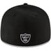 New Era Las Vegas Raiders 59Fifty Fitted Hat Low Profile Script Black Size 7 3/8
