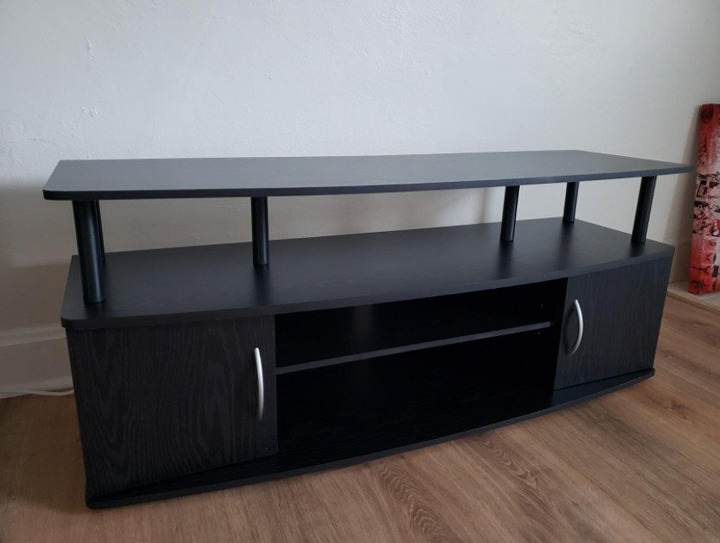 New! Large Top Panel Entertainment Stand for TV Up to 55