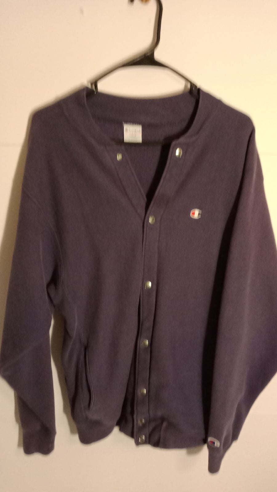 Vintage champion reverse weave button