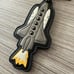 NWT Coach Rocket Bag Charm F30014 Antique-Nickel / Black-Multi