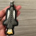 NWT Coach Rocket Bag Charm F30014 Antique-Nickel / Black-Multi