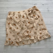 Madewell 100% Silk Floral Print Meadow Wrap Skirt Size 6