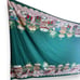 Vintage Christmas Tablecloth Teacups Cakes Border Green 99x57 Holiday Home Decor
