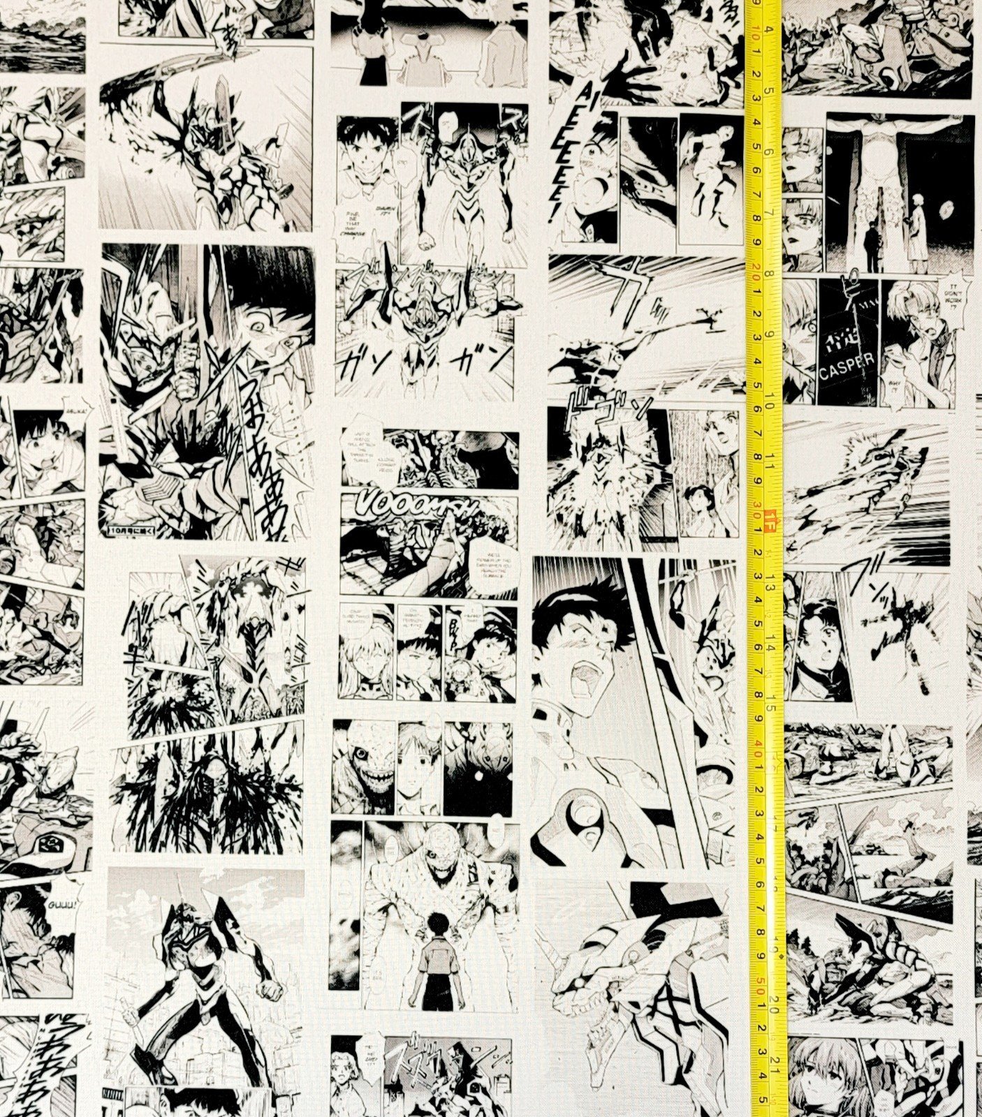 EVANGELION EVOLUTION ANIME MANGA COMIC STYLE FABRIC 1 YARD (36 X58 )