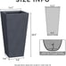 NEW 28 H Concrete Tall Tapered Planter