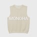 MONOHA Sheer Short Sleeveless Knit Ivory