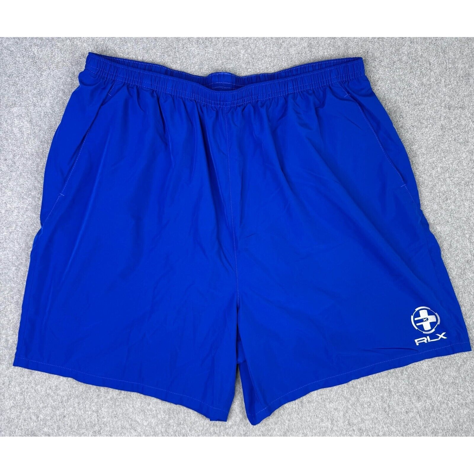 RLX Ralph Lauren Shorts Mens XL Tennis Training Lined Reflective Pockets Blue