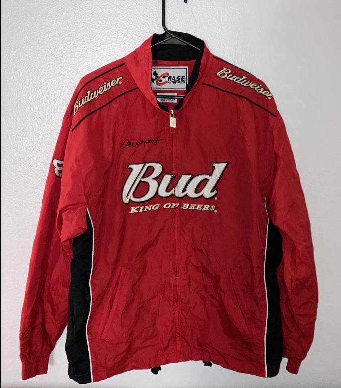 NASCAR Chase Authentic Dale Earnhardt Bud King Of Beers Racing Jacket - SIZE M