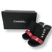Chanel Red & Black Leather CC Open Toe Slide Heels & Box, EU 36 / US 5.5, VTG