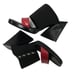 Chanel Red & Black Leather CC Open Toe Slide Heels & Box, EU 36 / US 5.5, VTG