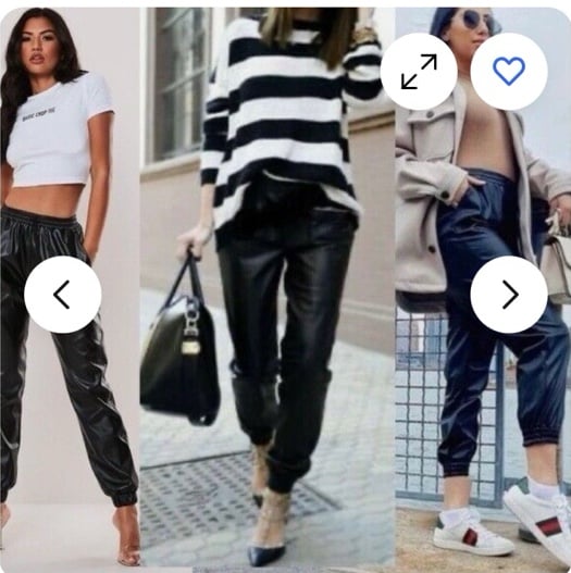 Zara leather joggers womens hotsell