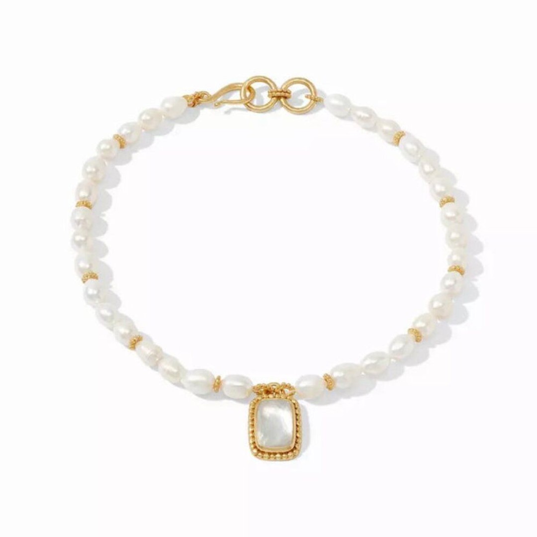Brand New. 425 Julie Vos Marbella Necklace Crystal NWOT