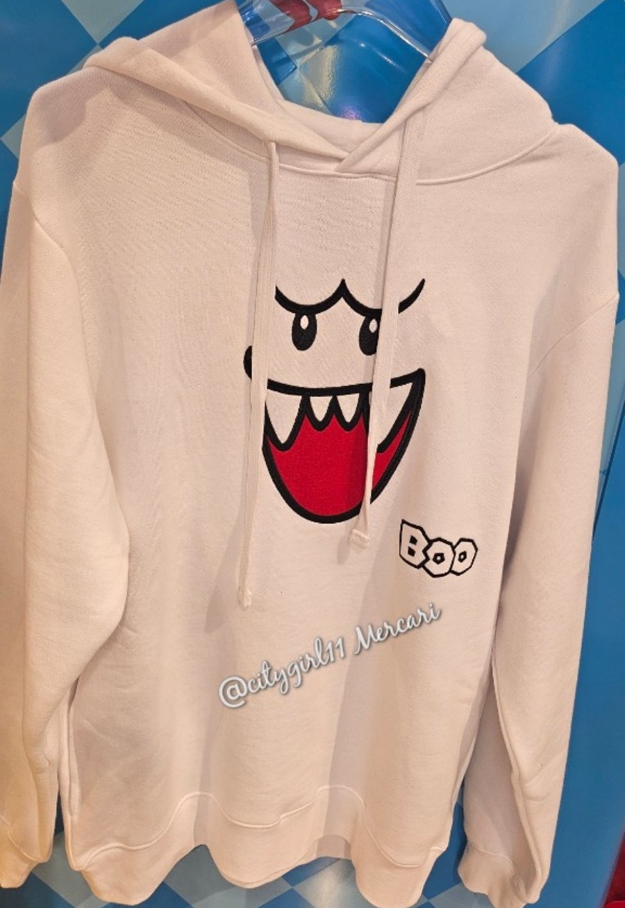 NEW Super Nintendo World BOO Teresa White Hoodie Adults Large Universal Studios