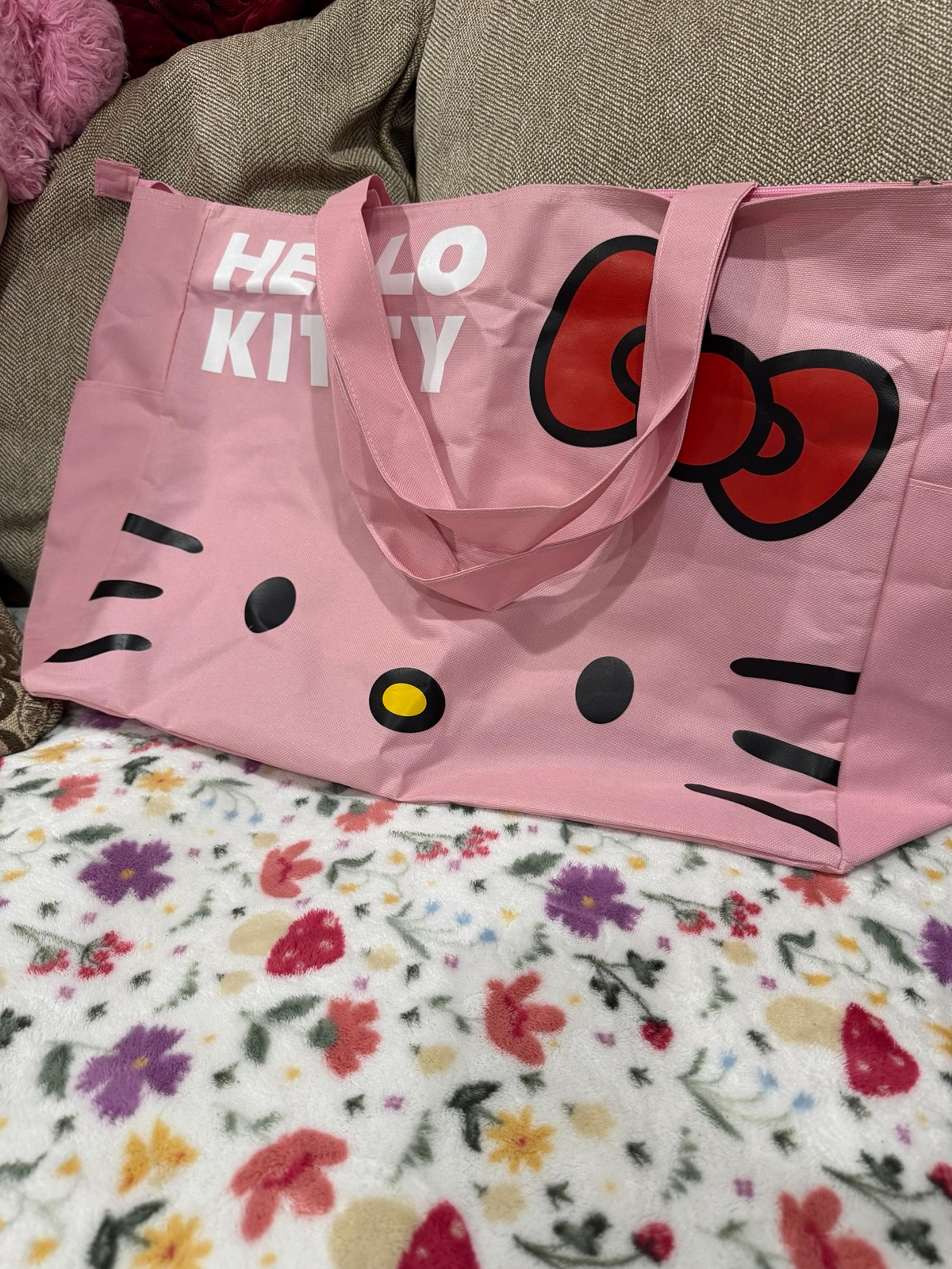 Sanrio HELLO KITTY Weekender Travel Tote Duffle Bag - Pink Rainbow