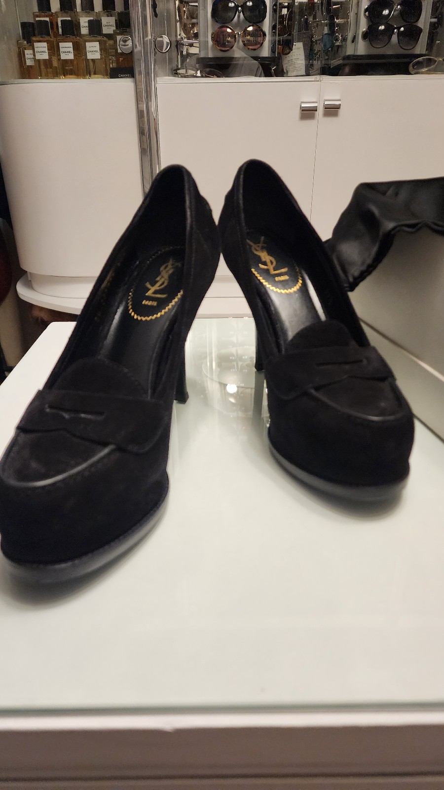 Yves Saint Laurent YSL Classic Suede Platform Pumps 39.5